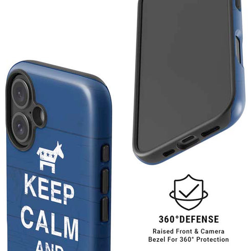 Keep Calm And Vote Left iPhone 16 Plus Magsafe Impact Case